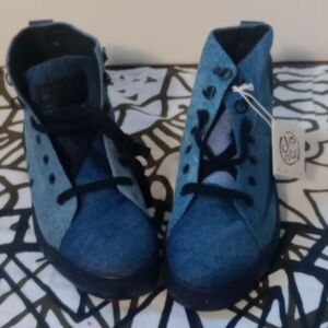 Deja Shoe Blue Canvas High-Top Sneakers - Men's 10